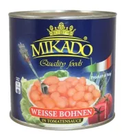 Küpsetatud valged oad tomatikastmes MIKADO 2,6/1,5kg