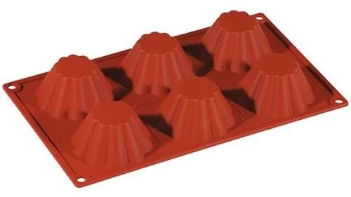 Küpsetusvorm, silikoon,HappyFlex 6 x 100 ml, D 7,9 cm, H 3,7 cm, tk
