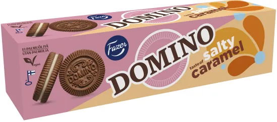 Küpsised soolakaramellimaitselise täidisega Domino 175g