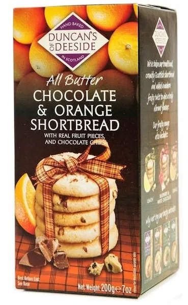Cepumi DUNCAN'S DEESIDE ar šokolādes gabaliņiem un apelsīniem, 200g