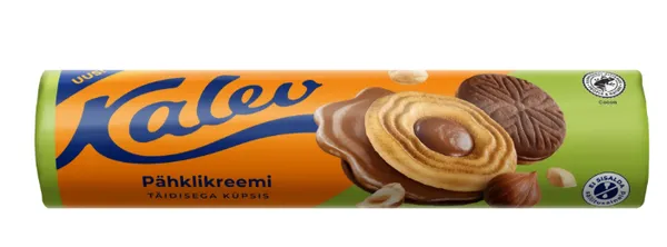 Pähklikreemi täidisega küpsised, KALEV, 205 g