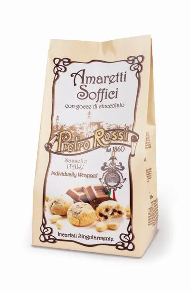 Cepumi PIETRO ROSSI Mini Amaretti, ar šokolādes gabaliņiem, 150g
