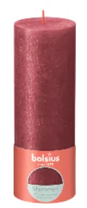 Küünal - silinder RUSTIC, punane, D 6,8 cm, K 19 cm, tk