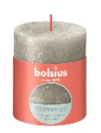 Küünal - silinder RUSTIC, šampanja, D 6,8 cm, K 8 cm, tk