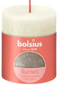 Küünal - silinder SUNSET, pehme pärl + šampanja, D 6,8 cm, K 8 cm, 35