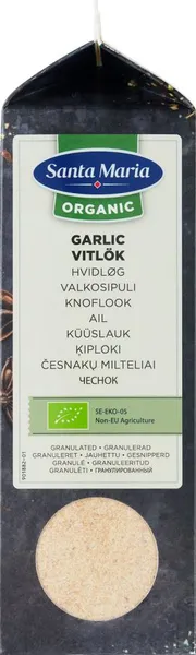 Küüslauk granuleeritud SANTA MARIA, ökoloogiline, 600g, SE-EKO-01