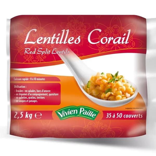 Läätsed VIVIEN PAILLE punased, 2,5kg