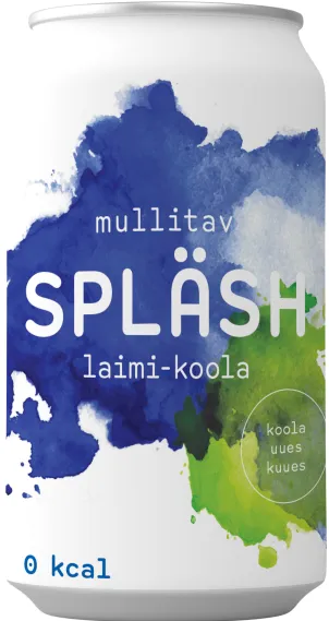 Laimi-koola gaseeritud vesi SPLÄSH 330ml, purk