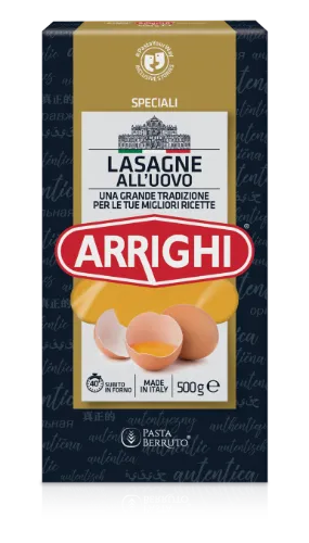 Lasanjeplaadid ARRIGHI, munaga, durum, 500g