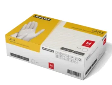 Latekskindad puudrita, suurus XL, ühekordsed, WORTEX, 100 tk