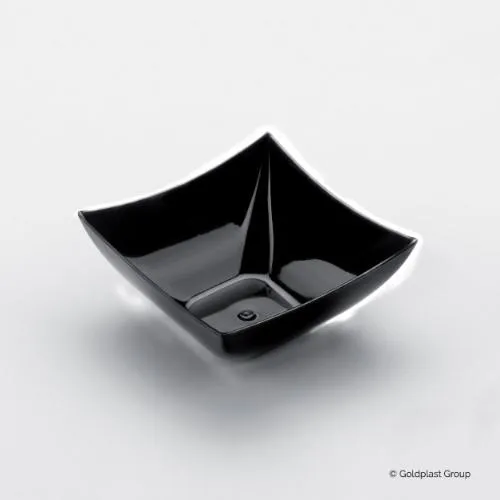 Lauanõud  90 ml, 7 x 7 cm, K 3,5 cm, 25 tk, must, Square, PS, Gold Plast