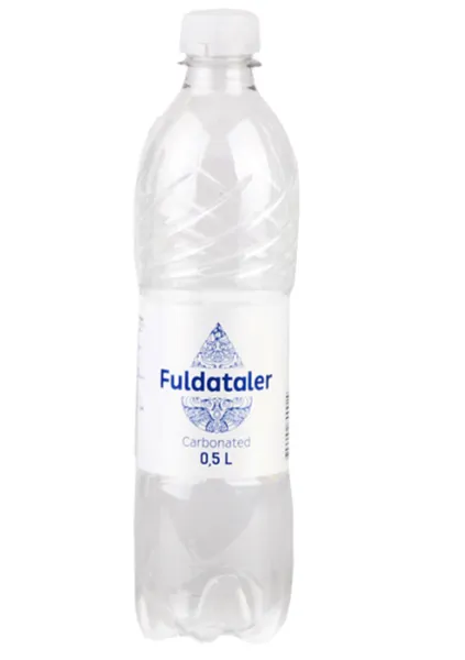 Galda ūdens FULDATALER gāzēts, PET, 0.5l (DEP)