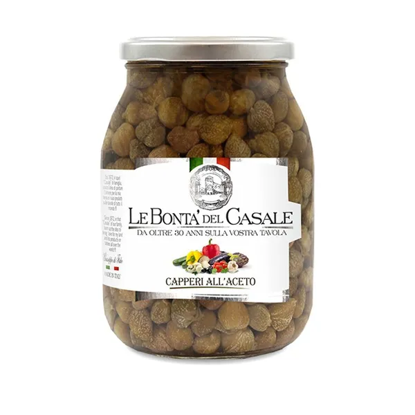 LE BONTA DEL CASALE kapparid veiniäädikas 1700ml, suurus 9/10, klaaspurk, Itaalia