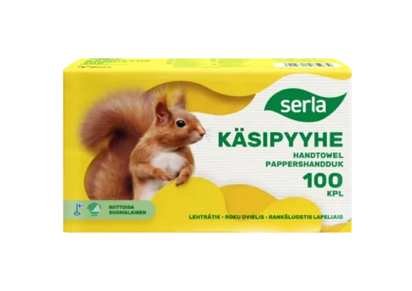 Lehtkäterätik SERLA C-voldik, 2-kihilised 100tk/pakis, 0,336g, valge