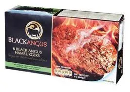 Lihaveise burgeripihv, Black Angus, toores, külmutatud, 6x200g