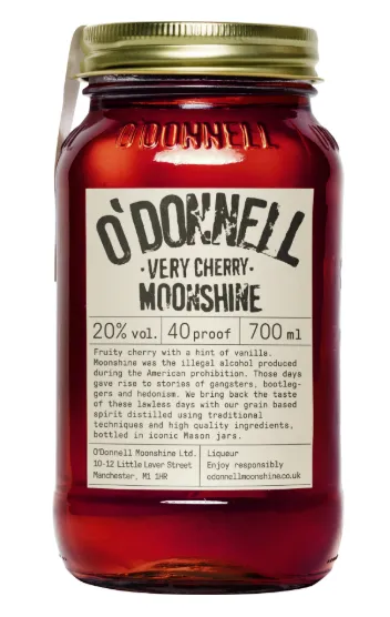Liköör O'DONNELL Moonshine Very Cherry 40 Proof 20%vol, 0,7L,R24/189603/19