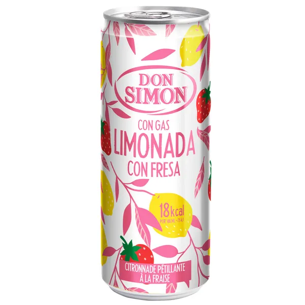 Limonaad DON SIMON, maasikamaitseline, karboniseeritud, 0,33L, purk