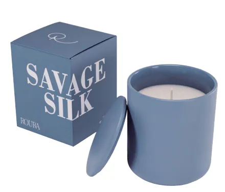 Lõhnaküünal SOFT PORCELAIN Savage Silk, D 8,5 cm, H 10 cm, kuni 40h, tk