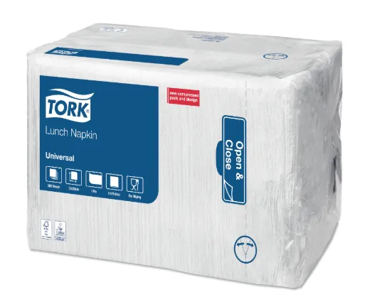 Lõunasöögisalvrätikud  32.5 x 32.5 cm, 500tk,  valge, 1-kihiline, 509300, TORK