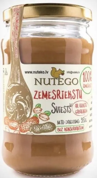 Maapähklivõie NUTEGO, krõmpsuv, 100%, 350 g