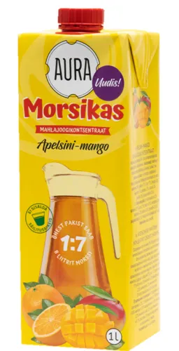 Mahlajoogikontsentraat apelsini-mango Aura Morsikas 1l