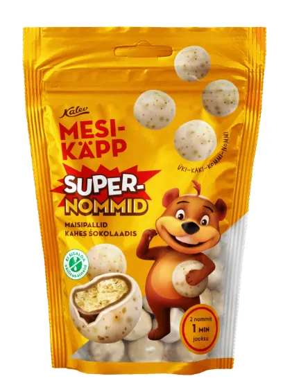 Maisipallid kahes šokolaadis Mesikäpp, KALEV, 90 g