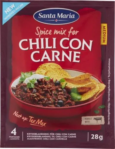 Chili con Carne maitseainesegu, SANTA MARIA, 28 g