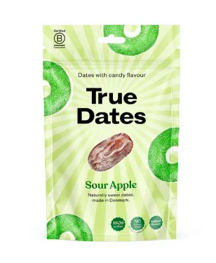 Maitsestatud datlid TRUE DATES Sour Apple, 100g