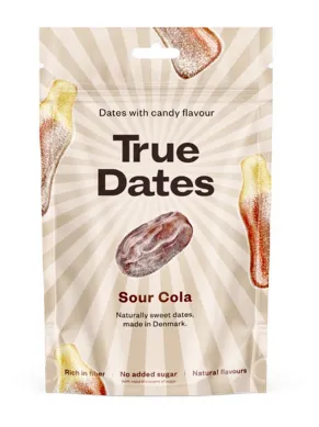 Maitsestatud datlid TRUE DATES Sour Cola, 100g
