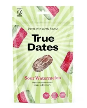 Maitsestatud datlid TRUE DATES Sour Watermelon, 100g