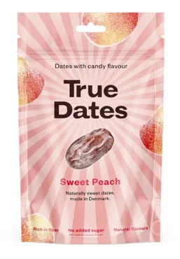 Maitsestatud datlid TRUE DATES Sweet Peach, 100g