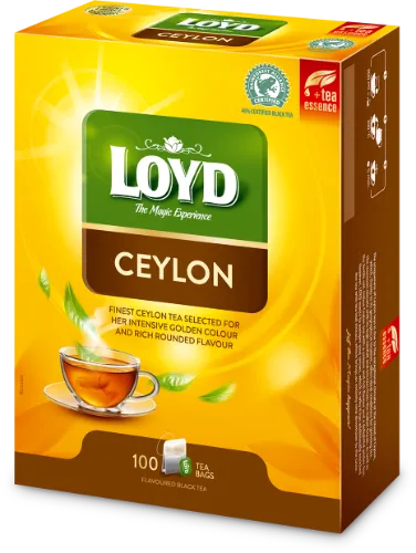 Maitsestatud must tee LOYD Ceylon, 100 x 2g kahekambriline teekott