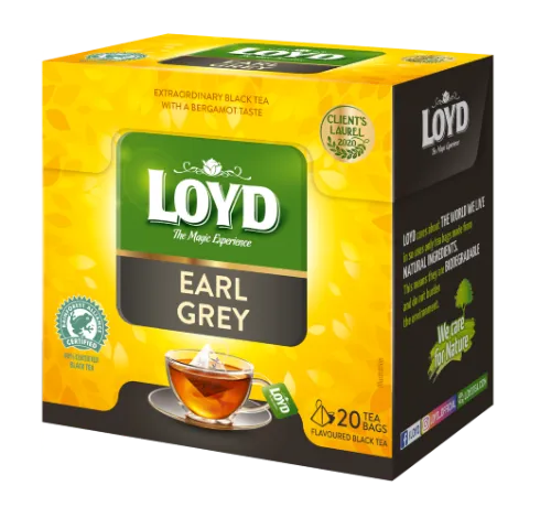 Melnā tēja LOYD Pyramids Earl Grey 20x2g 