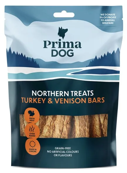 Maius PrimaDog Northern Treats, kalkuni-hirveliha, 80g