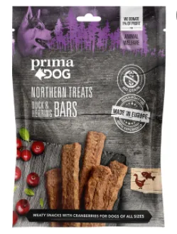 Maius PrimaDog Northern Treats, partiliha-heeringas jõhvikatega, 80g