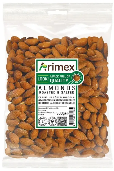 Mandlid ARIMEX röstitud, soolane 500g
