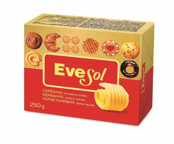 Margariin EVESOL, küpsetamiseks, 72%, 250g