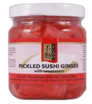 Ingver FUDO, roosa, marineeritud, magusainetega, 190g/110g