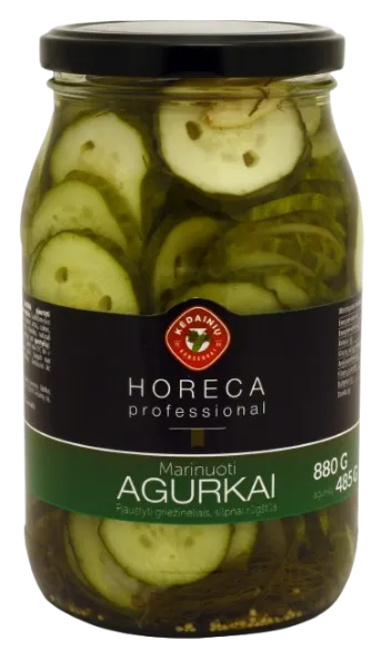 Marineeritud kurgid HORECA PROFESSIONAL, viilud, 850g/485g
