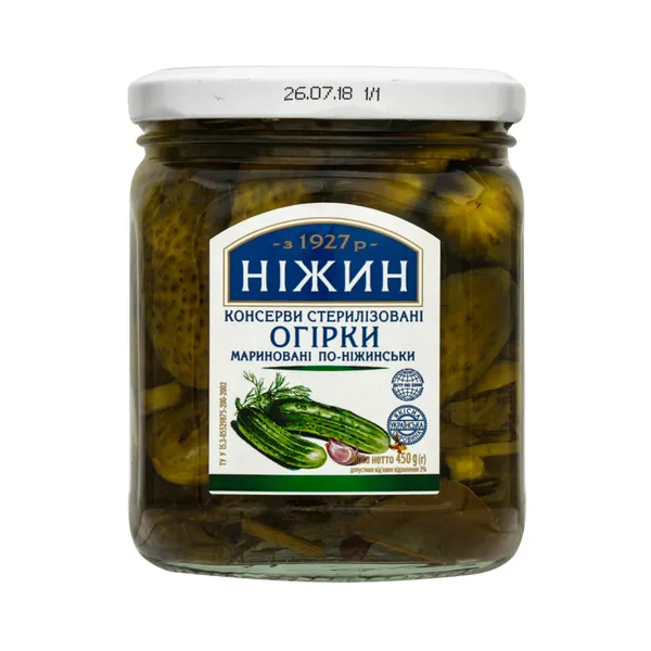Marineeritud kurgid "Nizhyn Style", NEZHIN, 450 g