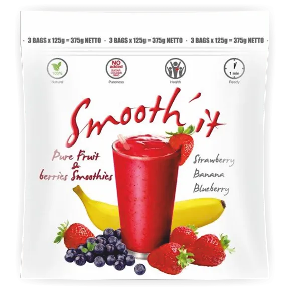 Marja- ja puuviljasegu SMOOTH'IT, 125g x 20tk, IQF, külmutatud, 2,5kg