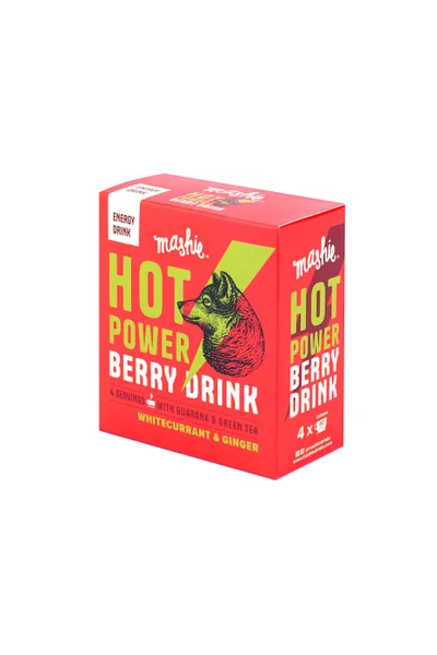 Biezenis HOT POWER Balto jāņogu un ingvera, enerģijas dzērienam, 4x40ml