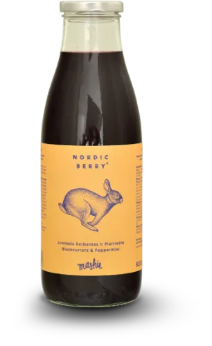 Marjapüree MASHIE Mustsõstra ja piparmündi  0,75L
