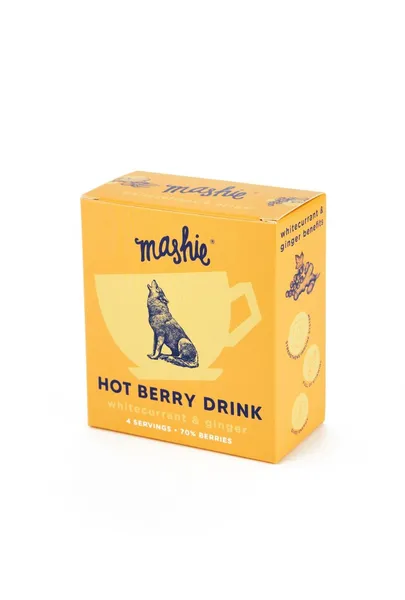 Marjapüree  MASHIE Original, valge sõstra ja ingveri, 4x40ml.