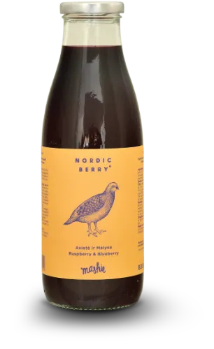 Ogu biezenis MASHIE Nordic Berry, aveņu un melleņu, stiklā, 0.75l