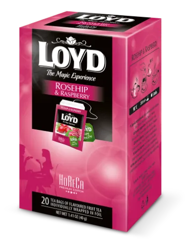 Marjatee LOYD Horeca kibuvits-vaarika 20 x 2g, kahekambriline teekott ümbrikus