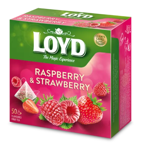 Marjatee LOYD vaarika- ja maasikamaitseline 50 x 2g, püramiid kotis