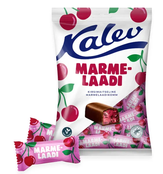 Marmelaadikompvek kirsimaitseline, KALEV, 175 g