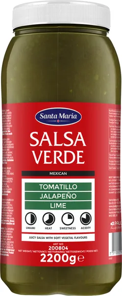 Mehhikopärane salsa SANTA MARIA, Verde, 2200 g