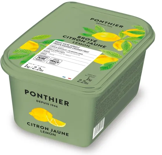 Purustatud Mentoni sidrunid (KGT), PONTHIER, külmutatud, lisatud suhkruga, 1 kg